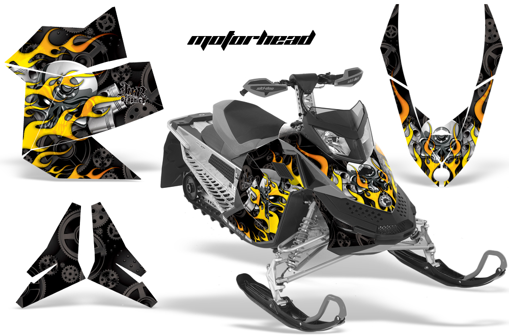 Skidoo REV XP Graphics Kit BLACK Motorhead